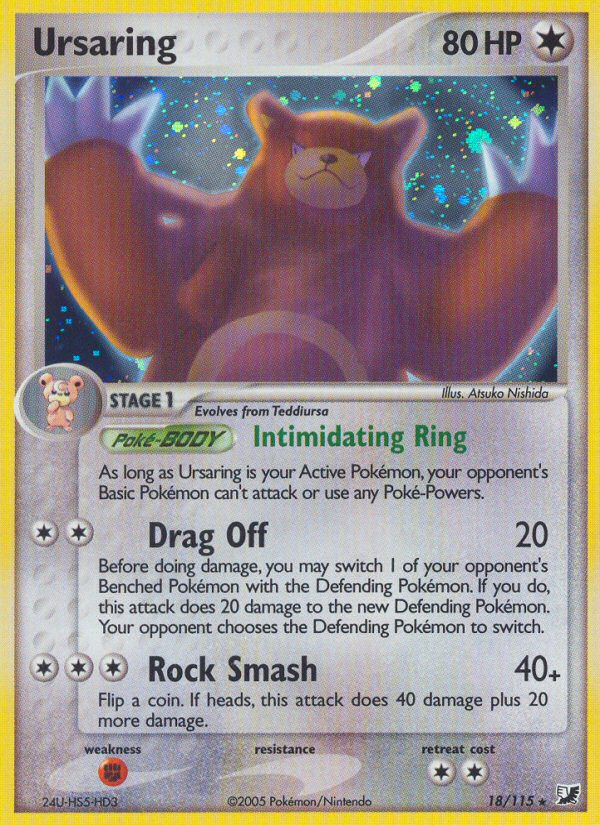 Ursaring (18/115) [EX: Unseen Forces] | Shuffle n Cut Hobbies & Games