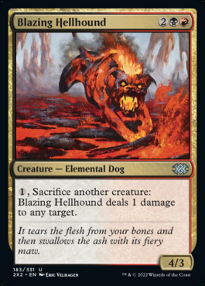 Blazing Hellhound [Double Masters 2022] | Shuffle n Cut Hobbies & Games