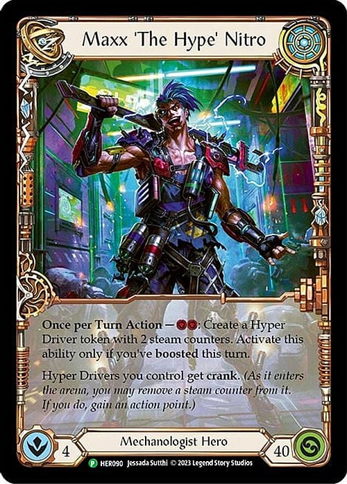 Maxx 'The Hype' Nitro [HER090] (Promo)  Cold Foil | Shuffle n Cut Hobbies & Games