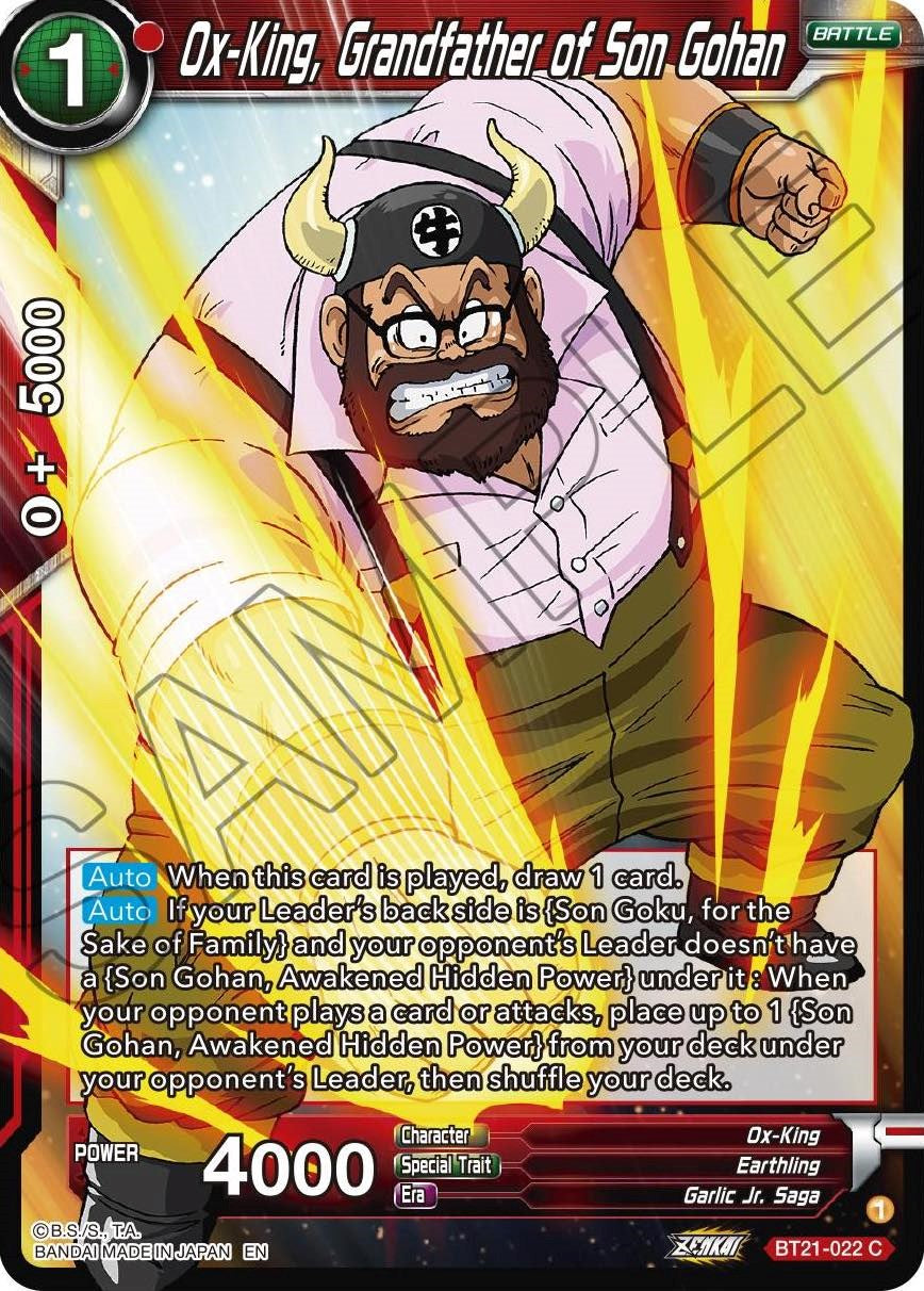 Ox-King, Grandfather of Son Gohan (BT21-022) [Wild Resurgence] | Shuffle n Cut Hobbies & Games