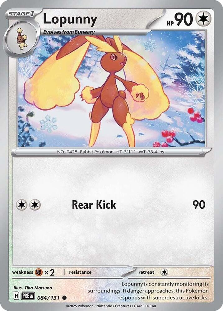 Lopunny (084/131) [Scarlet & Violet: Prismatic Evolutions] | Shuffle n Cut Hobbies & Games