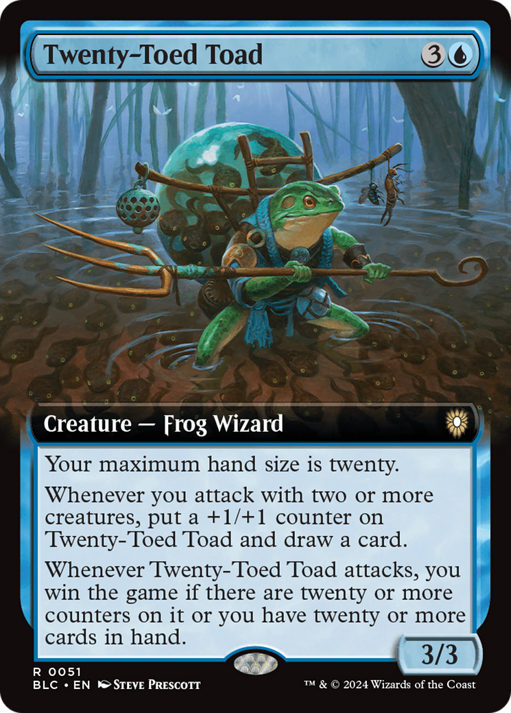 Twenty-Toed Toad (Extended Art) [Bloomburrow Commander] | Shuffle n Cut Hobbies & Games