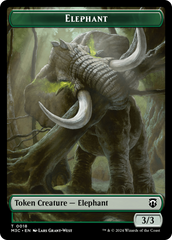 Elephant // Beast (0016) Double-Sided Token [Modern Horizons 3 Commander Tokens] | Shuffle n Cut Hobbies & Games