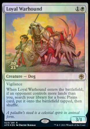 Loyal Warhound [Dungeons & Dragons: Adventures in the Forgotten Realms Prerelease Promos] | Shuffle n Cut Hobbies & Games