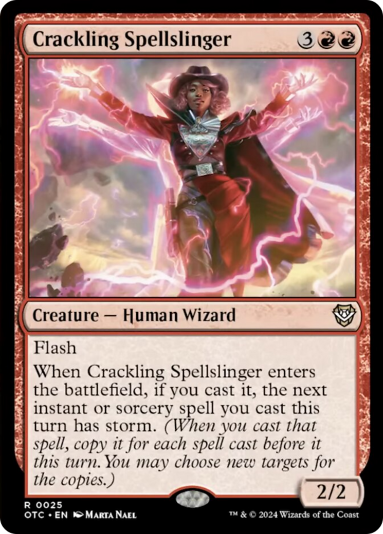Crackling Spellslinger [Outlaws of Thunder Junction Commander] | Shuffle n Cut Hobbies & Games