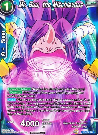 Mr. Buu, the Mischievous (Power Booster) (P-151) [Promotion Cards] | Shuffle n Cut Hobbies & Games