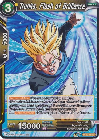 Trunks, Flash of Brilliance (BT10-108) [Rise of the Unison Warrior 2nd Edition] | Shuffle n Cut Hobbies & Games