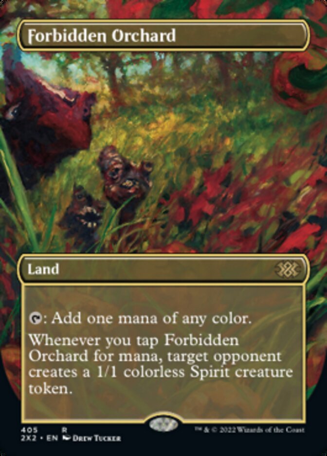 Forbidden Orchard (Borderless Alternate Art) [Double Masters 2022] | Shuffle n Cut Hobbies & Games