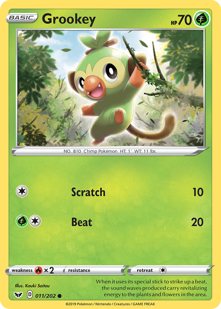 Grookey (011/202) [Sword & Shield: Base Set] | Shuffle n Cut Hobbies & Games