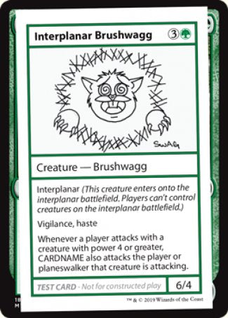 Interplanar Brushwagg (2021 Edition) [Mystery Booster Playtest Cards] | Shuffle n Cut Hobbies & Games