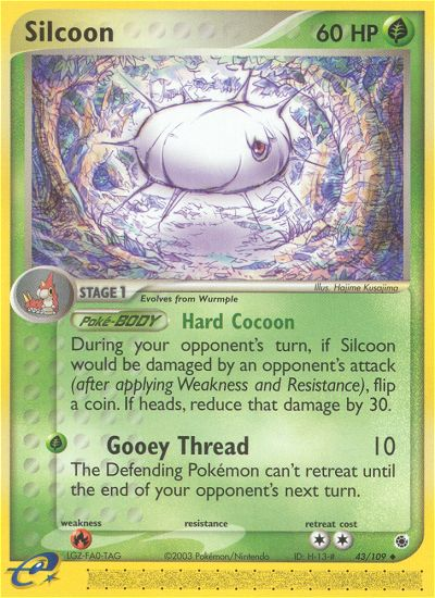 Silcoon (43/109) [EX: Ruby & Sapphire] | Shuffle n Cut Hobbies & Games