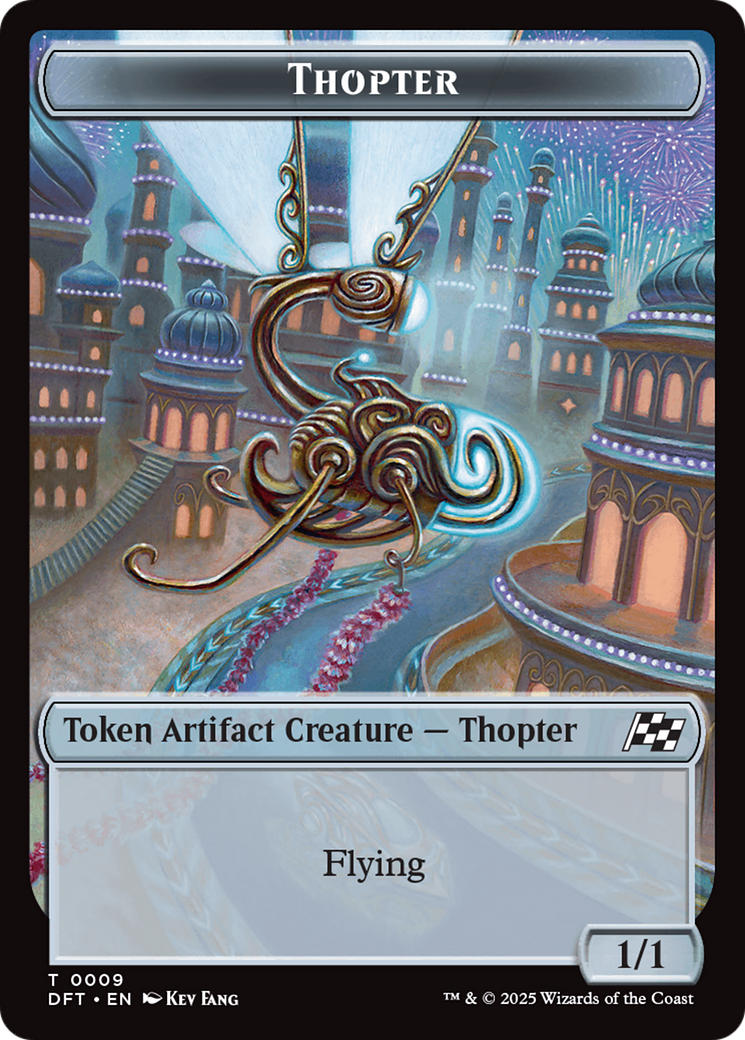 Golem (0015) // Thopter (0009) Double-Sided Token [Aetherdrift Tokens] | Shuffle n Cut Hobbies & Games