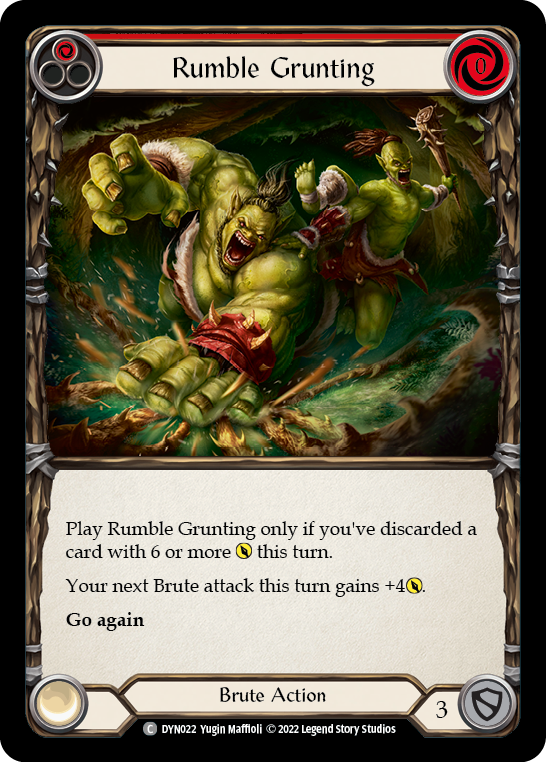 Rumble Grunting (Red) [DYN022] (Dynasty) | Shuffle n Cut Hobbies & Games