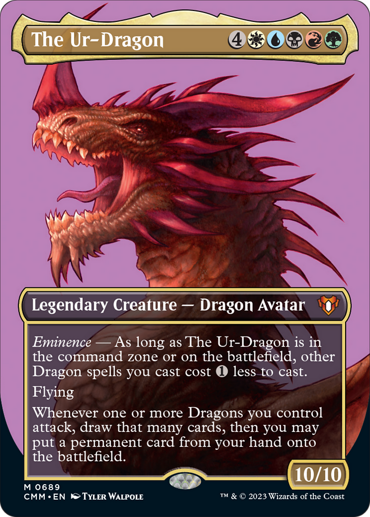 The Ur-Dragon (Borderless Profile) [Commander Masters] | Shuffle n Cut Hobbies & Games