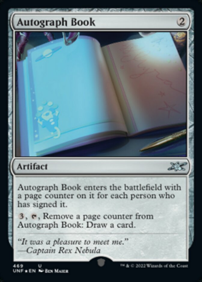 Autograph Book (Galaxy Foil) [Unfinity] | Shuffle n Cut Hobbies & Games