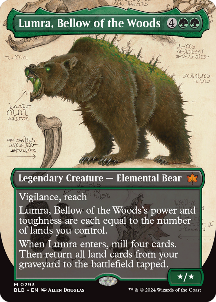 Lumra, Bellow of the Woods (Borderless) (0293) [Bloomburrow] | Shuffle n Cut Hobbies & Games