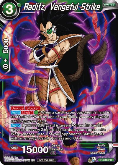 Raditz, Vengeful Strike (P-346) [Tournament Promotion Cards] | Shuffle n Cut Hobbies & Games