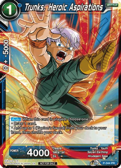 Trunks, Heroic Aspirations (P-344) [Tournament Promotion Cards] | Shuffle n Cut Hobbies & Games