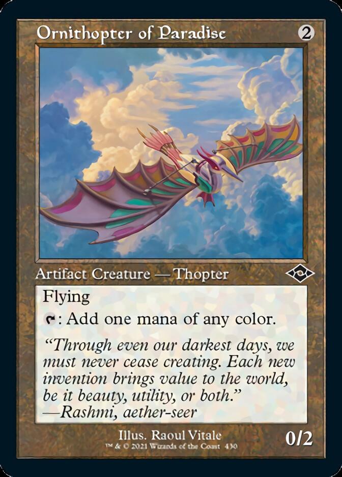 Ornithopter of Paradise (Retro Foil Etched) [Modern Horizons 2] | Shuffle n Cut Hobbies & Games