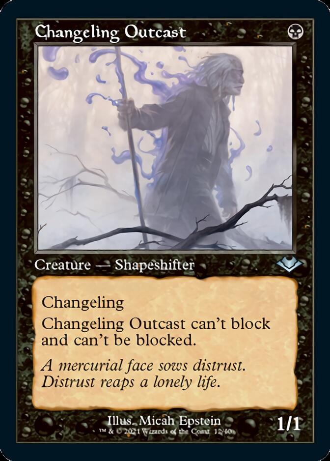 Changeling Outcast (Retro Foil Etched) [Modern Horizons] | Shuffle n Cut Hobbies & Games