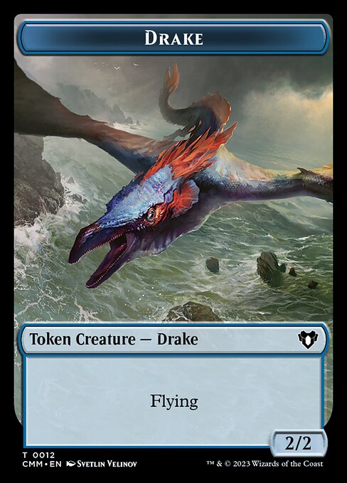 Spirit (0010) // Drake Double-Sided Token [Commander Masters Tokens] | Shuffle n Cut Hobbies & Games