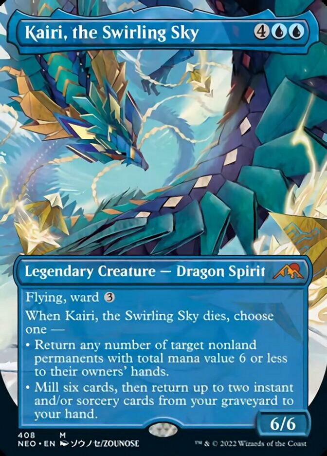 Kairi, the Swirling Sky (Borderless Alternate Art) [Kamigawa: Neon Dynasty] | Shuffle n Cut Hobbies & Games