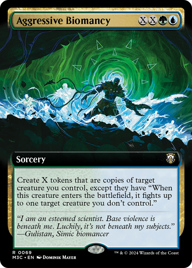 Aggressive Biomancy (Extended Art) (Ripple Foil) [Modern Horizons 3 Commander] | Shuffle n Cut Hobbies & Games