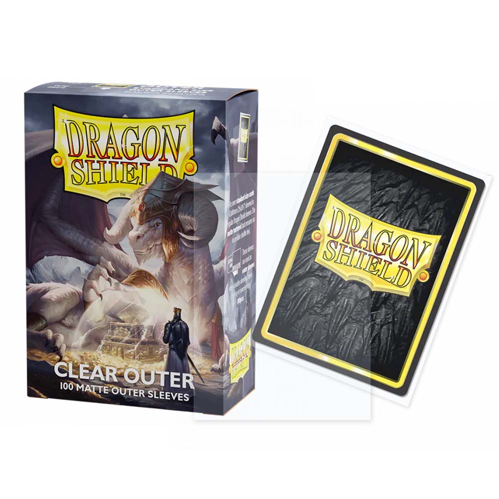 Dragon Shield 100ct MATTE standard Sleeves - Clear Outer Sleeves | Shuffle n Cut Hobbies & Games