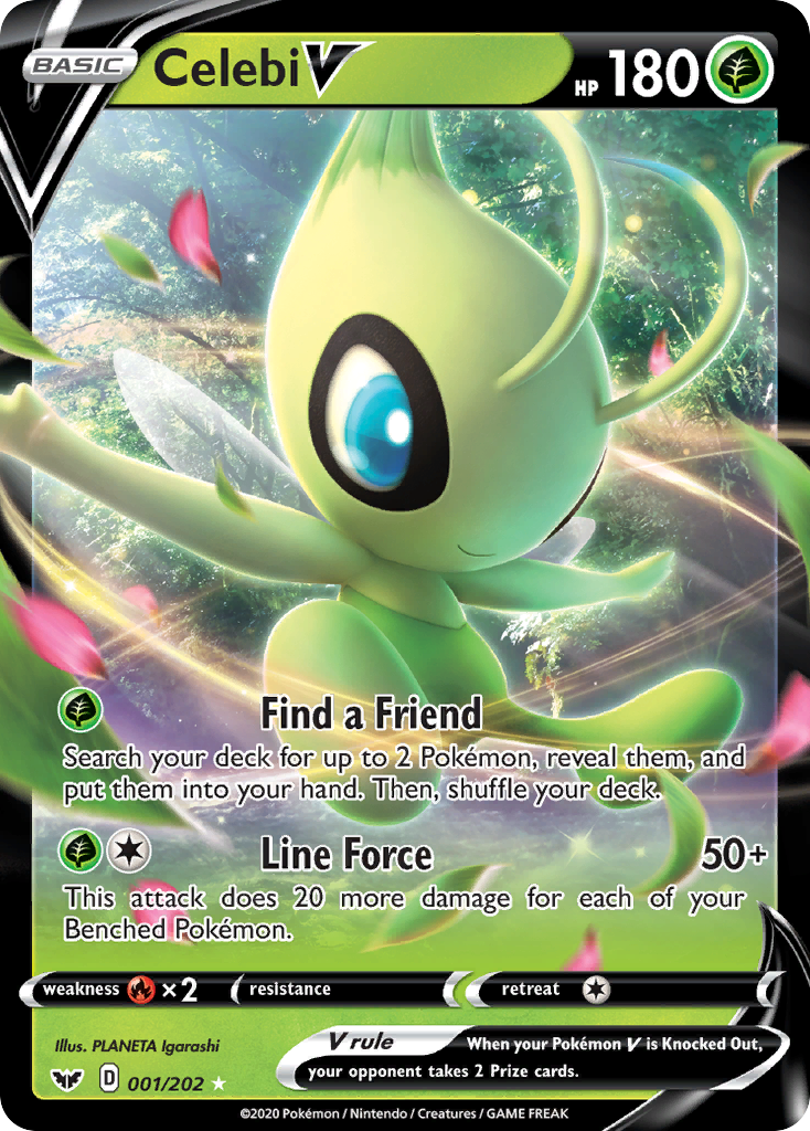 Celebi V (001/202) [Sword & Shield: Base Set] | Shuffle n Cut Hobbies & Games