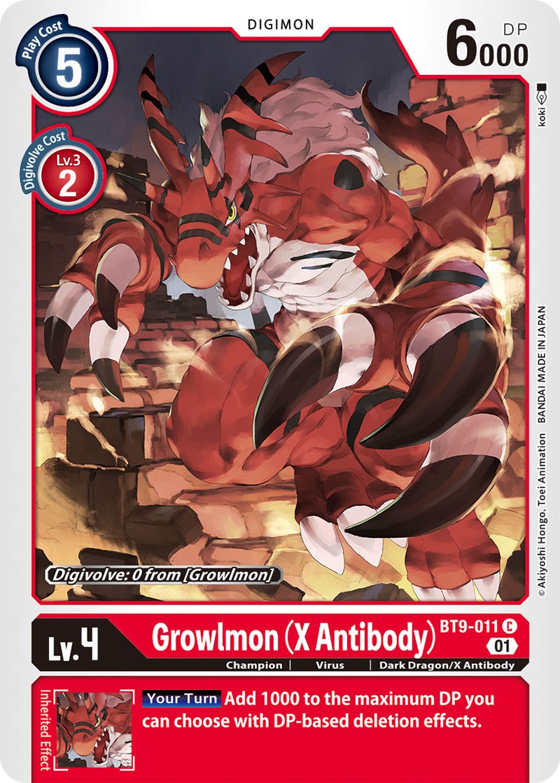 Growlmon (X Antibody) [BT9-011] [X Record] | Shuffle n Cut Hobbies & Games