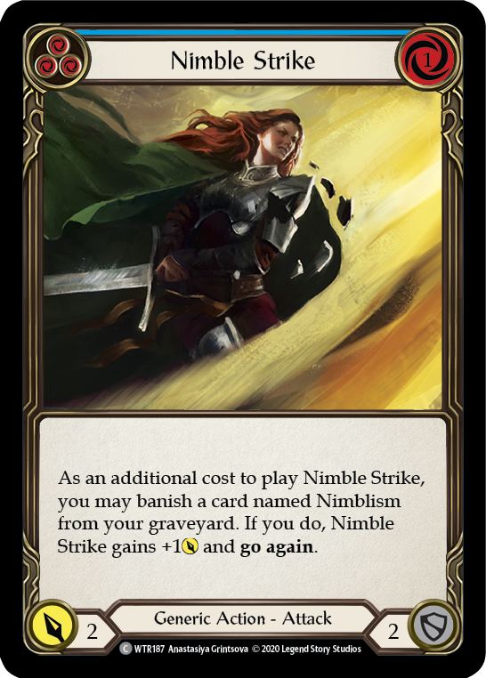 Nimble Strike (Blue) [U-WTR187] (Welcome to Rathe Unlimited)  Unlimited Rainbow Foil | Shuffle n Cut Hobbies & Games