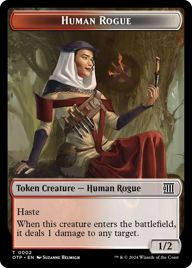 Human Rogue // Plot Double-Sided Token [Outlaws of Thunder Junction: Breaking News Tokens] | Shuffle n Cut Hobbies & Games