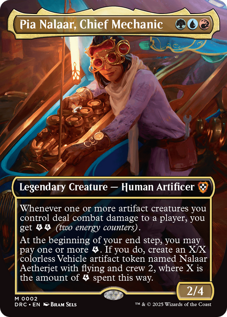 Pia Nalaar, Chief Mechanic (Borderless) [Aetherdrift Commander] | Shuffle n Cut Hobbies & Games