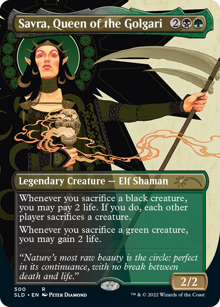 Savra, Queen of the Golgari (Borderless) [Secret Lair Drop Series] | Shuffle n Cut Hobbies & Games