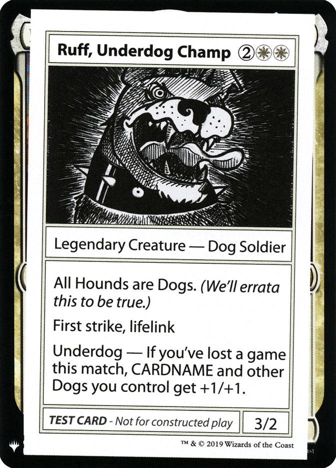 Ruff, Underdog Champ [Mystery Booster Playtest Cards] | Shuffle n Cut Hobbies & Games