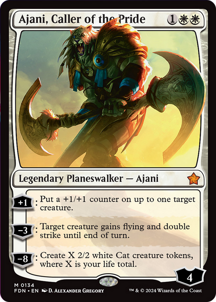 Ajani, Caller of the Pride [Foundations] | Shuffle n Cut Hobbies & Games