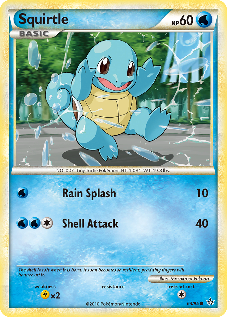 Squirtle (63/95) [HeartGold & SoulSilver: Unleashed] | Shuffle n Cut Hobbies & Games