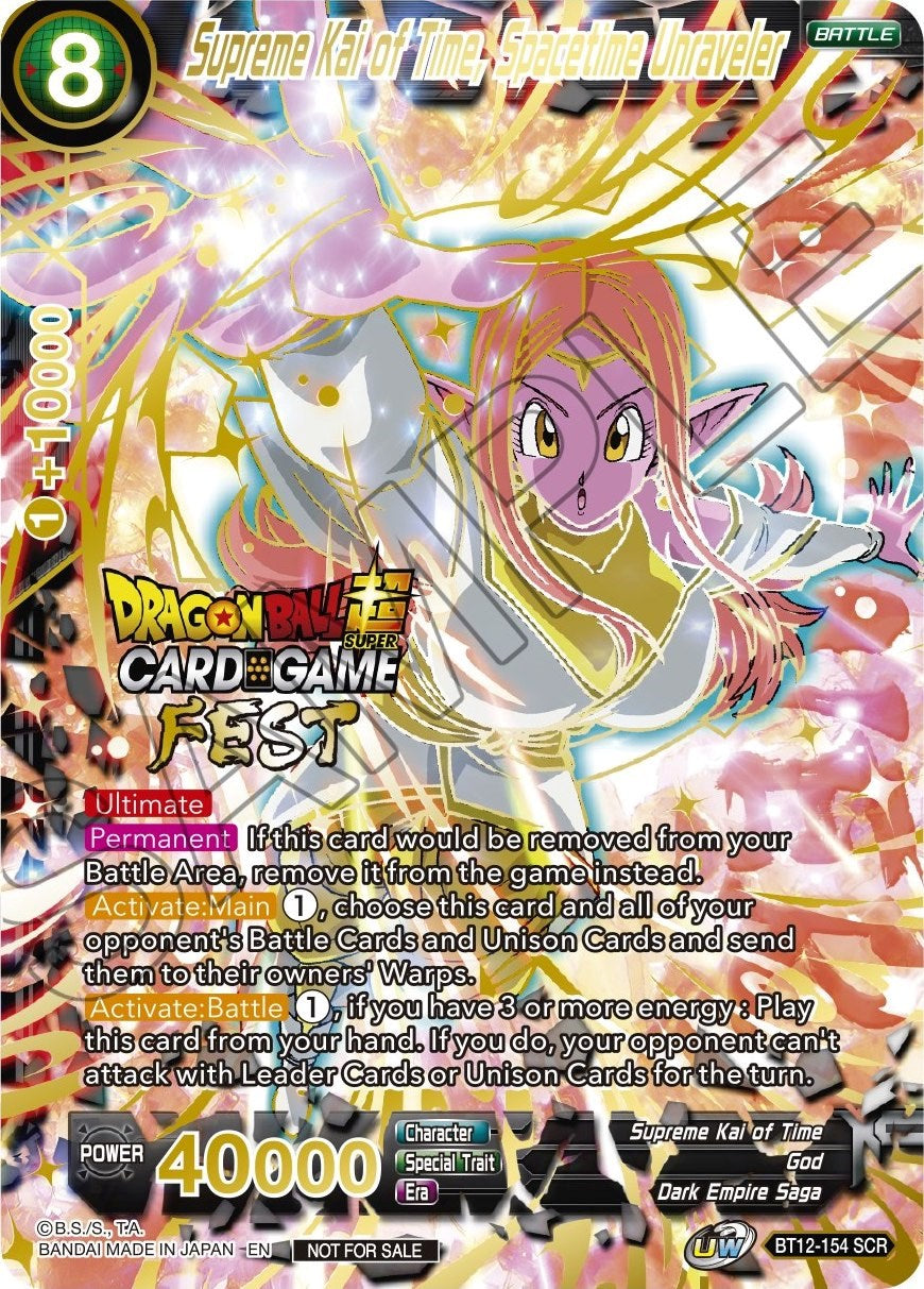 Supreme Kai of Time, Spacetime Unraveler (Card Game Fest 2022 - Winner-Stamped) (BT12-154) [Tournament Promotion Cards] | Shuffle n Cut Hobbies & Games