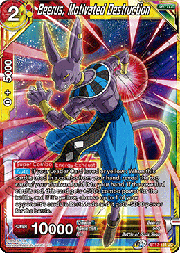 Beerus, Motivated Destruction (BT17-134) [Ultimate Squad] | Shuffle n Cut Hobbies & Games