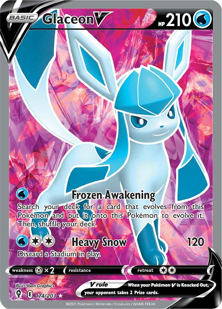 Glaceon V (174/203) [Sword & Shield: Evolving Skies] | Shuffle n Cut Hobbies & Games