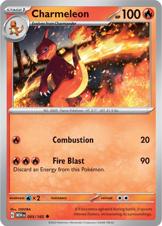 Charmeleon (005/165) [Scarlet & Violet 151] | Shuffle n Cut Hobbies & Games