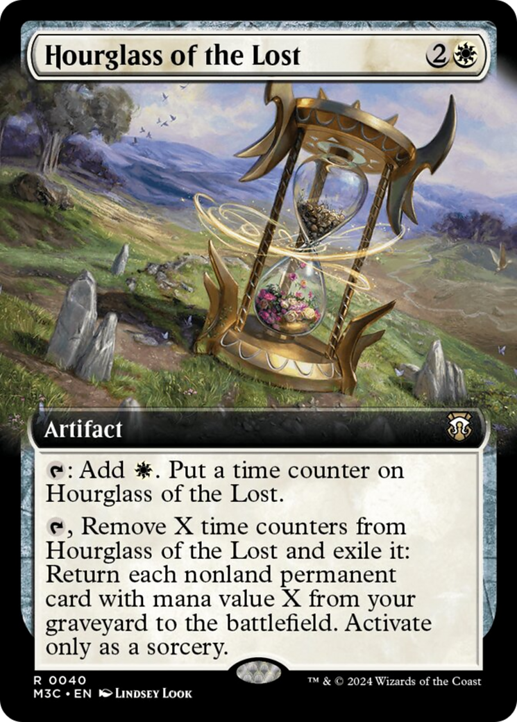 Hourglass of the Lost (Extended Art) (Ripple Foil) [Modern Horizons 3 Commander] | Shuffle n Cut Hobbies & Games