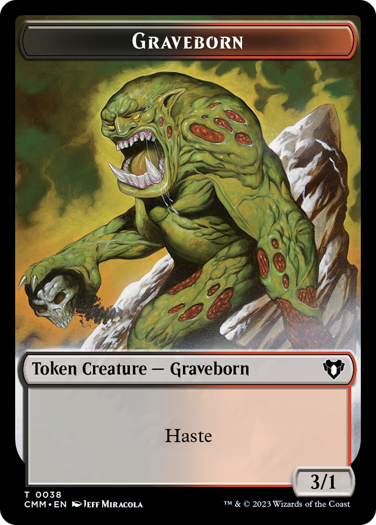 Spirit (0010) // Graveborn Double-Sided Token [Commander Masters Tokens] | Shuffle n Cut Hobbies & Games