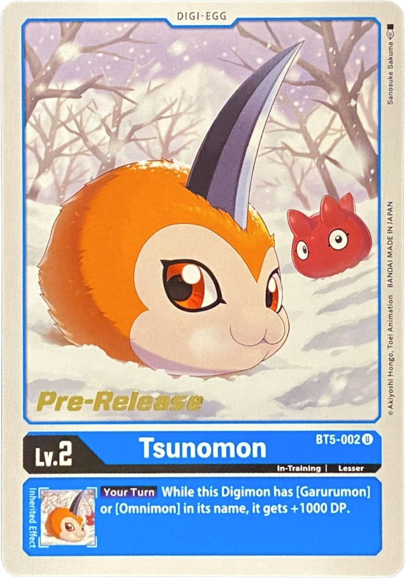 Tsunomon [BT5-002] [Battle of Omni Pre-Release Promos] | Shuffle n Cut Hobbies & Games