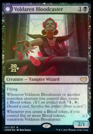 Voldaren Bloodcaster // Bloodbat Summoner [Innistrad: Crimson Vow Prerelease Promos] | Shuffle n Cut Hobbies & Games