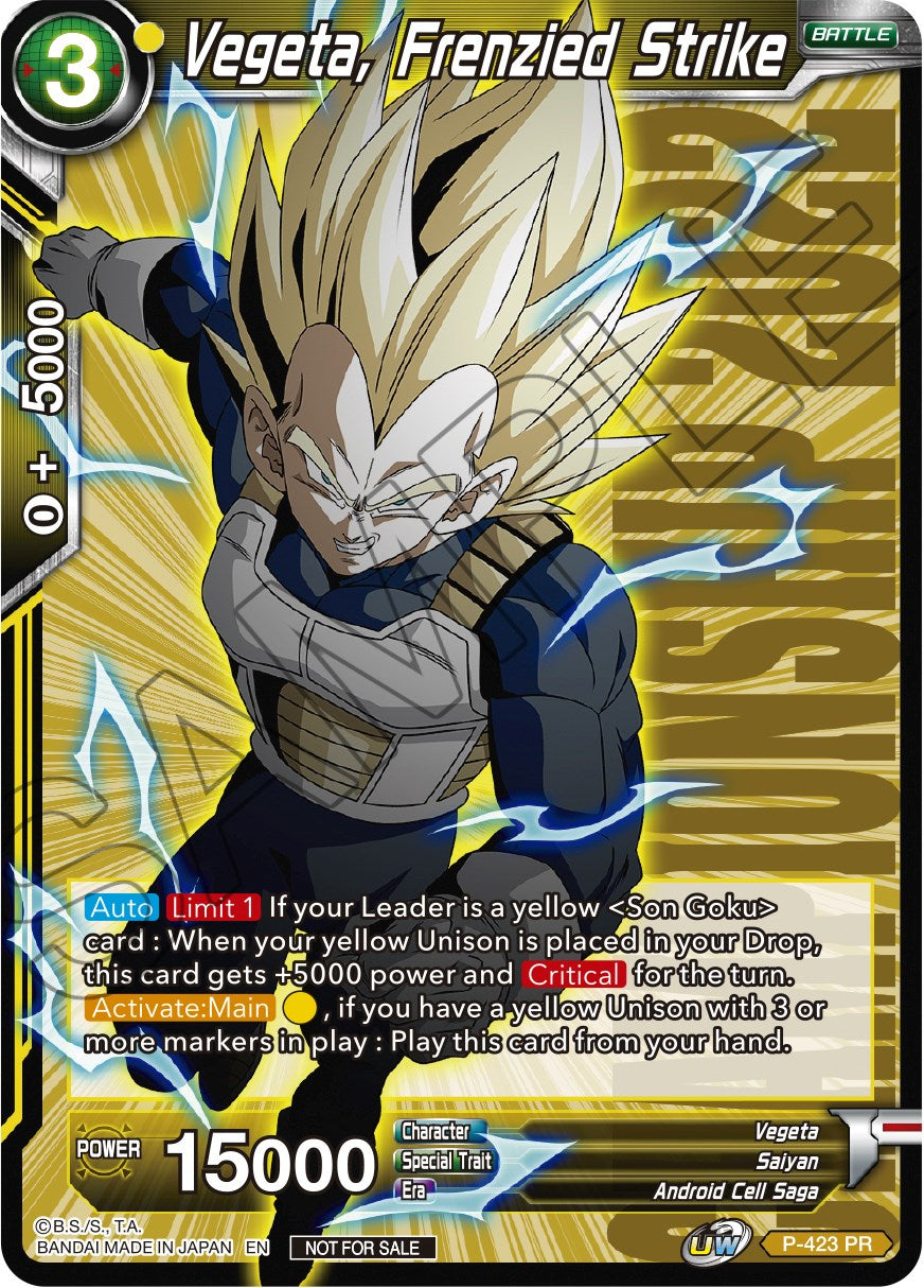 Vegeta, Frenzied Strike (Championship Pack 2022 Vol.2) (P-423) [Promotion Cards] | Shuffle n Cut Hobbies & Games