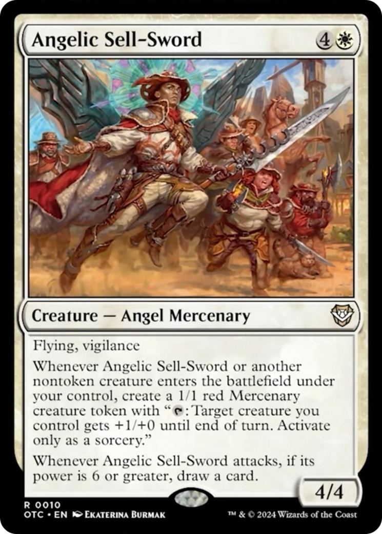 Angelic Sell-Sword [Outlaws of Thunder Junction Commander] | Shuffle n Cut Hobbies & Games