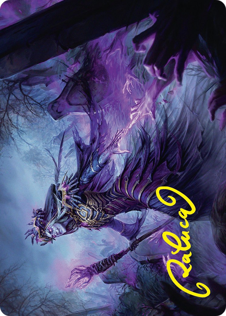 Zul Ashur, Lich Lord Art Card (10/54) (Gold-Stamped Signature) [Foundations Art Series] | Shuffle n Cut Hobbies & Games