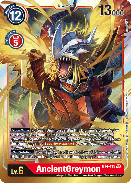 AncientGreymon [BT4-113] [Great Legend] | Shuffle n Cut Hobbies & Games