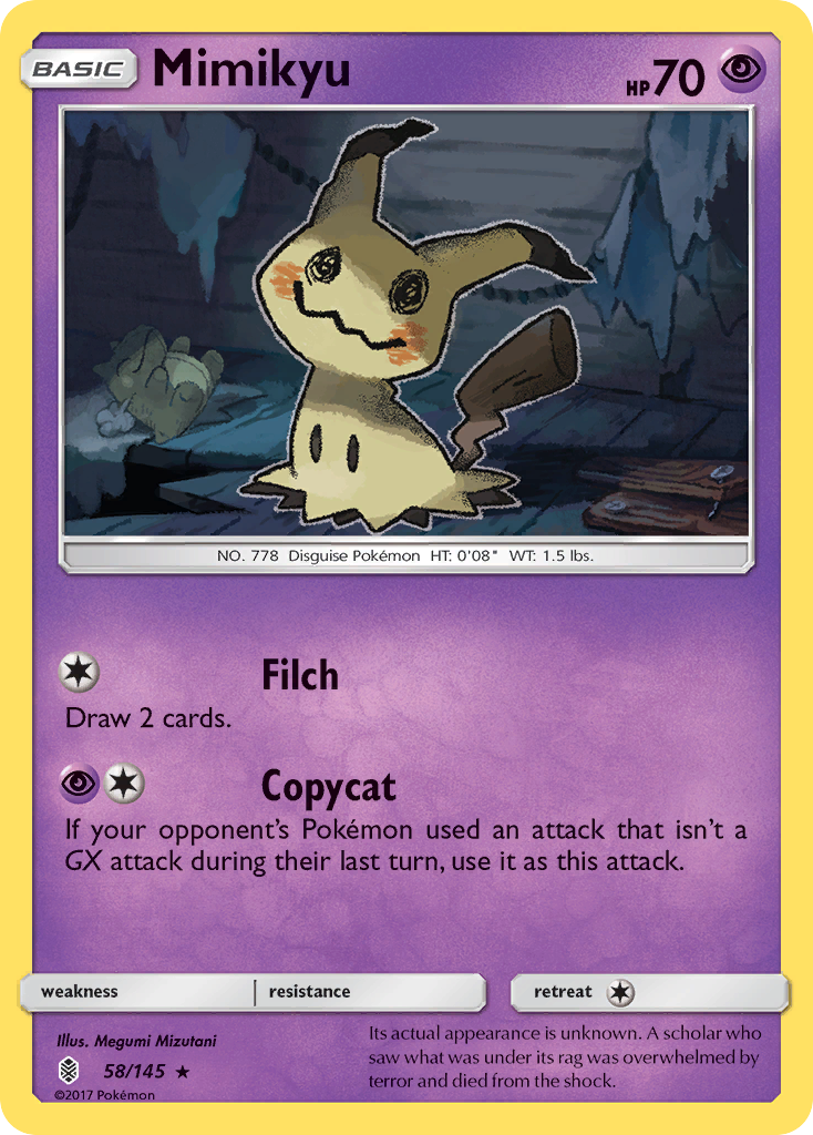 Mimikyu (58/145) [Sun & Moon: Guardians Rising] | Shuffle n Cut Hobbies & Games